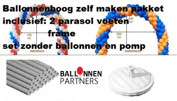 Ballonnenbogen zelf maken zonder ballonnen met logo