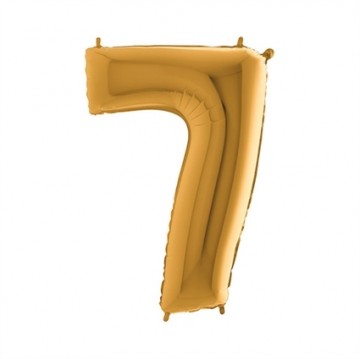 folie ballon cijfer 7 goud 100 cm