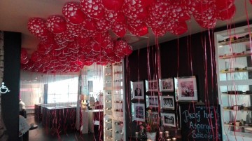 helium ballonnen met hartjes bedrukt