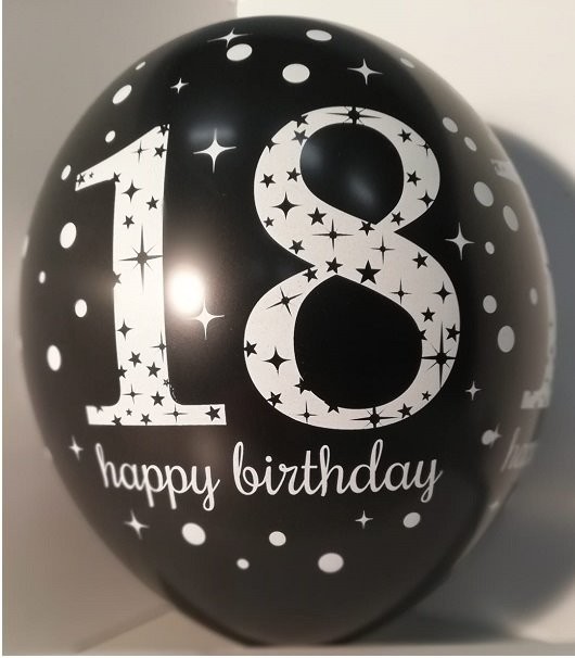 controleren Psychologisch Kruipen ballonnen 18 jaar happy birthday goud zilver zwart - voorbedrukte ballonnen  leeftijd geboorte en diverse - ballonnen, helium ballonnen, ballonnenboog,  ballonnenpilaar, ballonnen decoraties