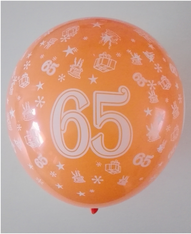 auteur Oude tijden Rang ballonnen 65 jaar - voorbedrukte ballonnen leeftijd geboorte en diverse -  ballonnen, helium ballonnen, ballonnenboog, ballonnenpilaar, ballonnen  decoraties